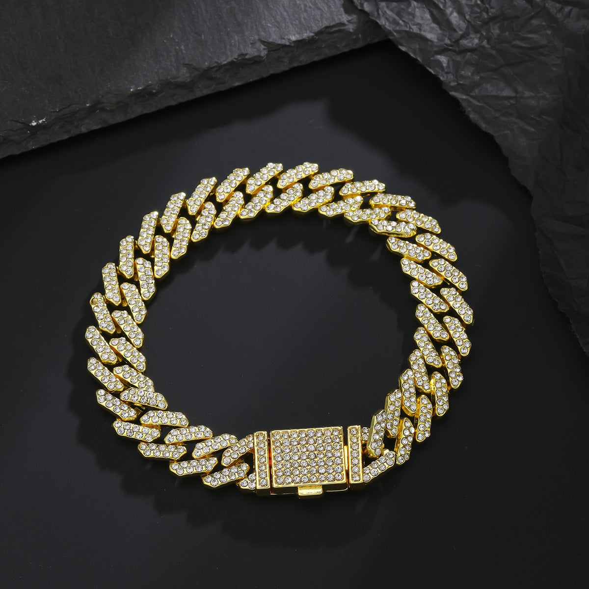 Diamond-shaped Cuban Men's Necklace